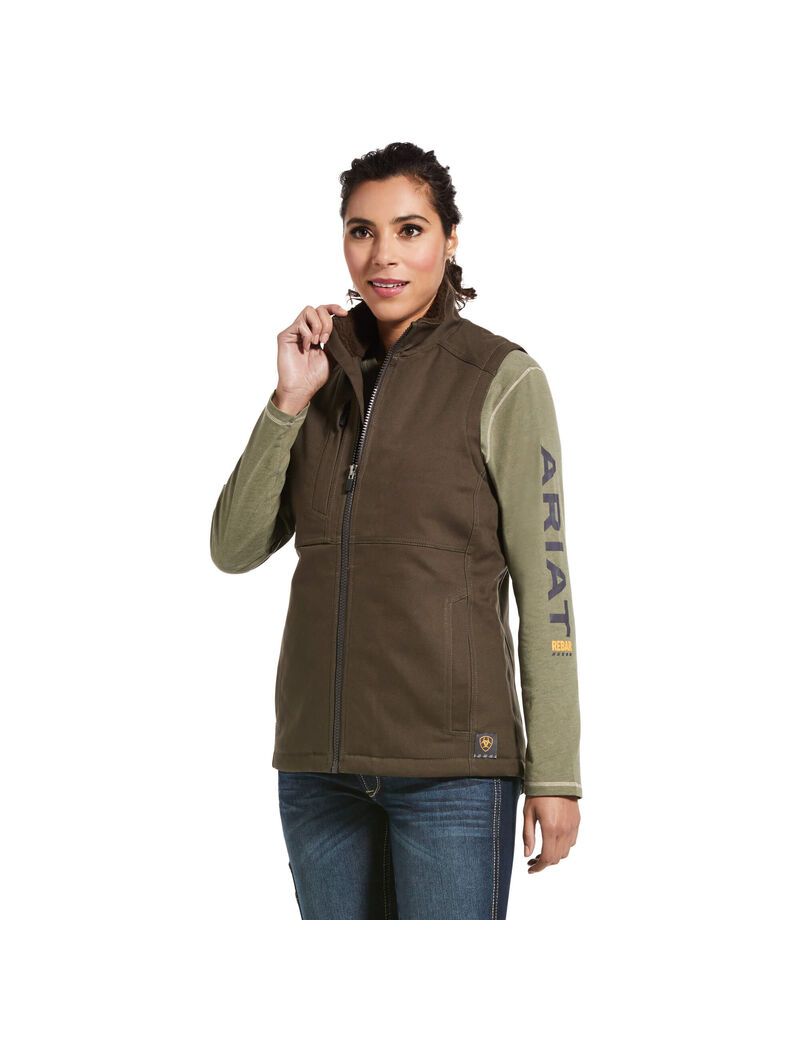 Vêtements De Travail Ariat Rebar DuraCanvas Insulated Vest Multicolore Femme | ODG-91756849