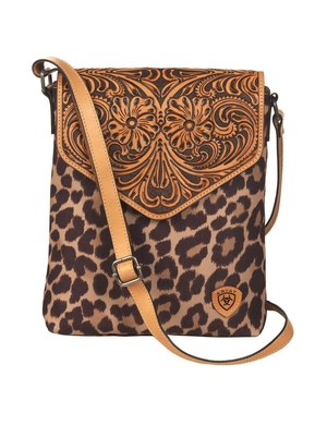 Sacs Ariat Leopard crossbody Marron Femme | BUS-72951181