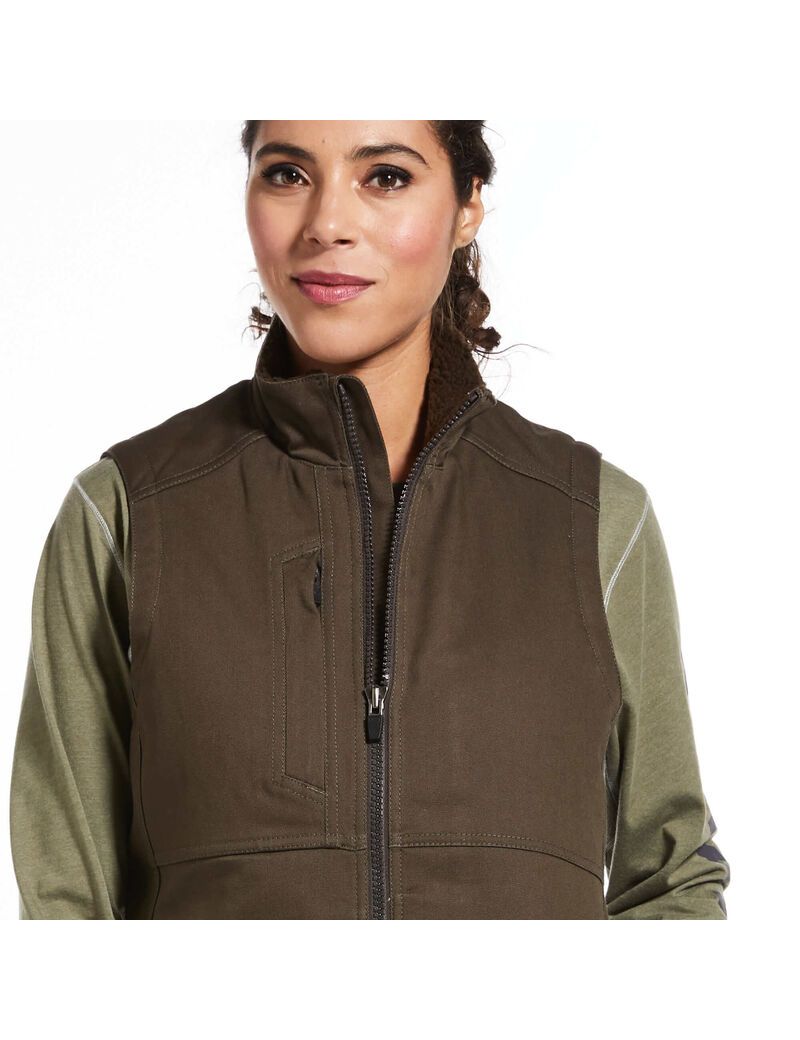 Vêtements De Travail Ariat Rebar DuraCanvas Insulated Vest Multicolore Femme | ODG-91756849