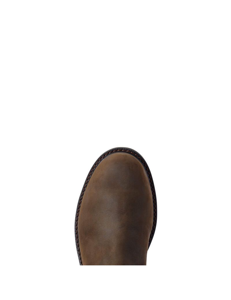 Bottines Chelsea Ariat Groundbreaker CSA Imperméables Steel Embout Travail Marron Foncé Homme | HAQ-93149965