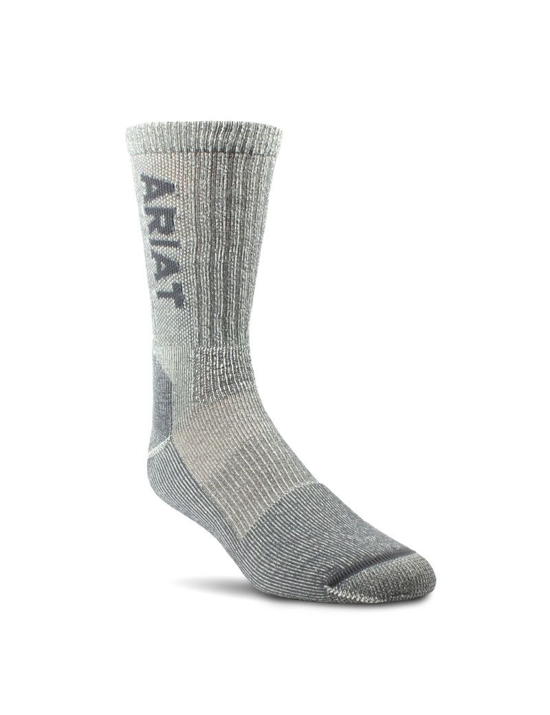 Chaussettes Ariat Legere Merino Laine Blend Steel Embout Travail Grise Femme | TWY-85286936