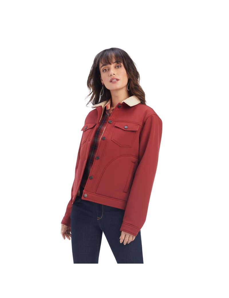 Vestes Ariat Trucker Softshell Rouge Foncé Femme | ZMT-10437337