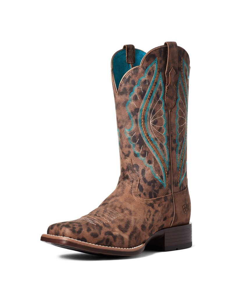 Bottes Western Ariat Primetime Leopard Femme | FQJ-98464387