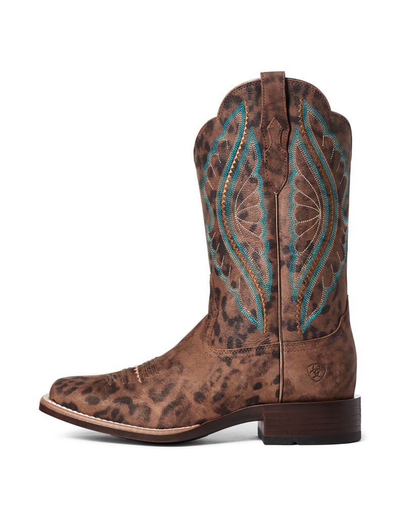 Bottes Western Ariat Primetime Leopard Femme | FQJ-98464387