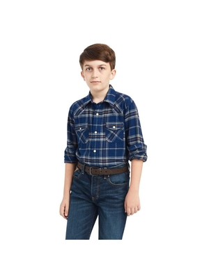 Chemises De Costume Ariat Holcombe Retro Fit Bleu Enfant | DLG-98529583