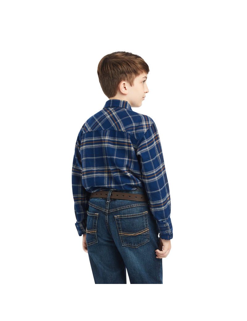 Chemises De Costume Ariat Holcombe Retro Fit Bleu Enfant | DLG-98529583