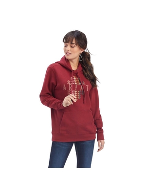 Sweat à Capuche Ariat REAL Beartooth Rouge Foncé Femme | YCS-19003876