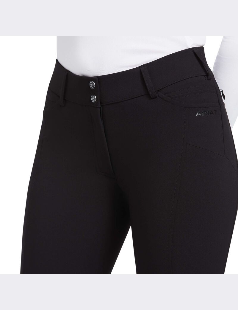 Pantalon Ariat Prelude Knee Patch Breech Noir Femme | MCZ-19644639