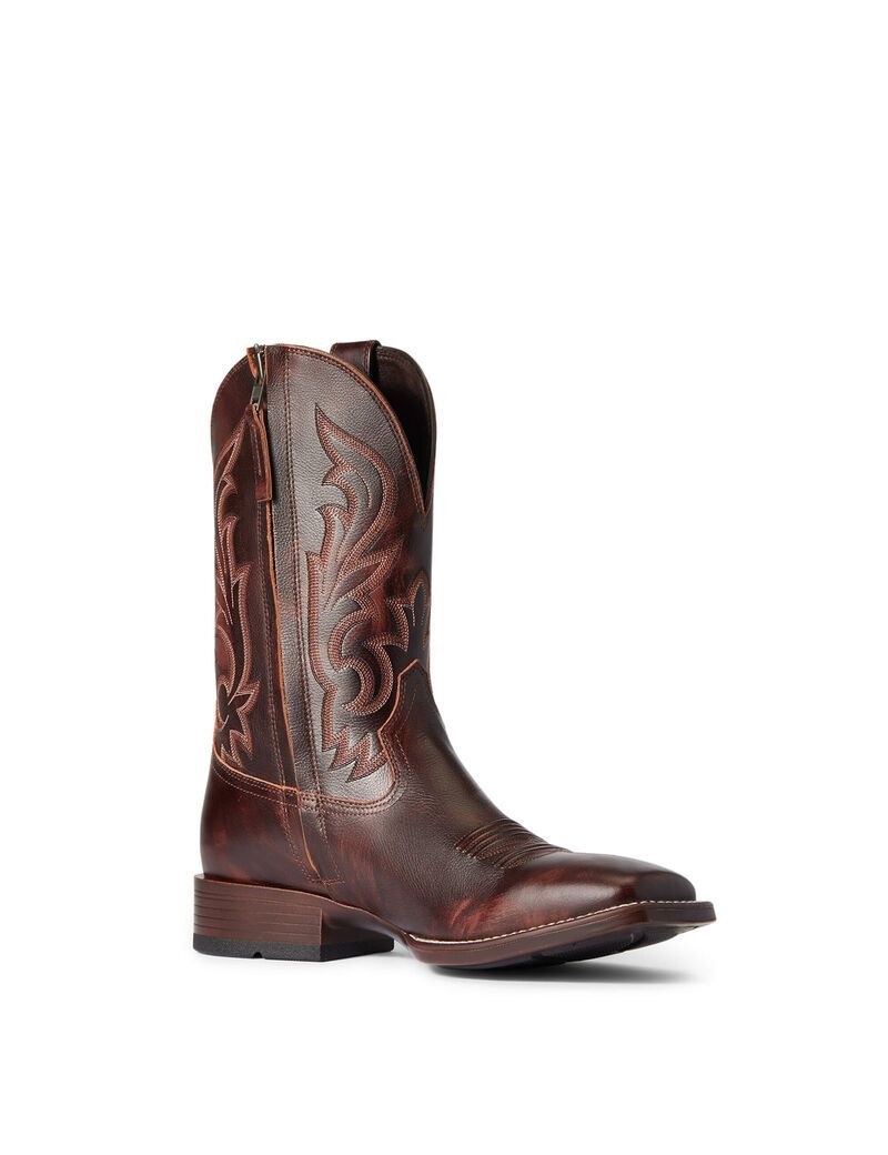 Bottes Western Ariat Slim Zip Ultra Rouge Marron Homme | OJP-73671737