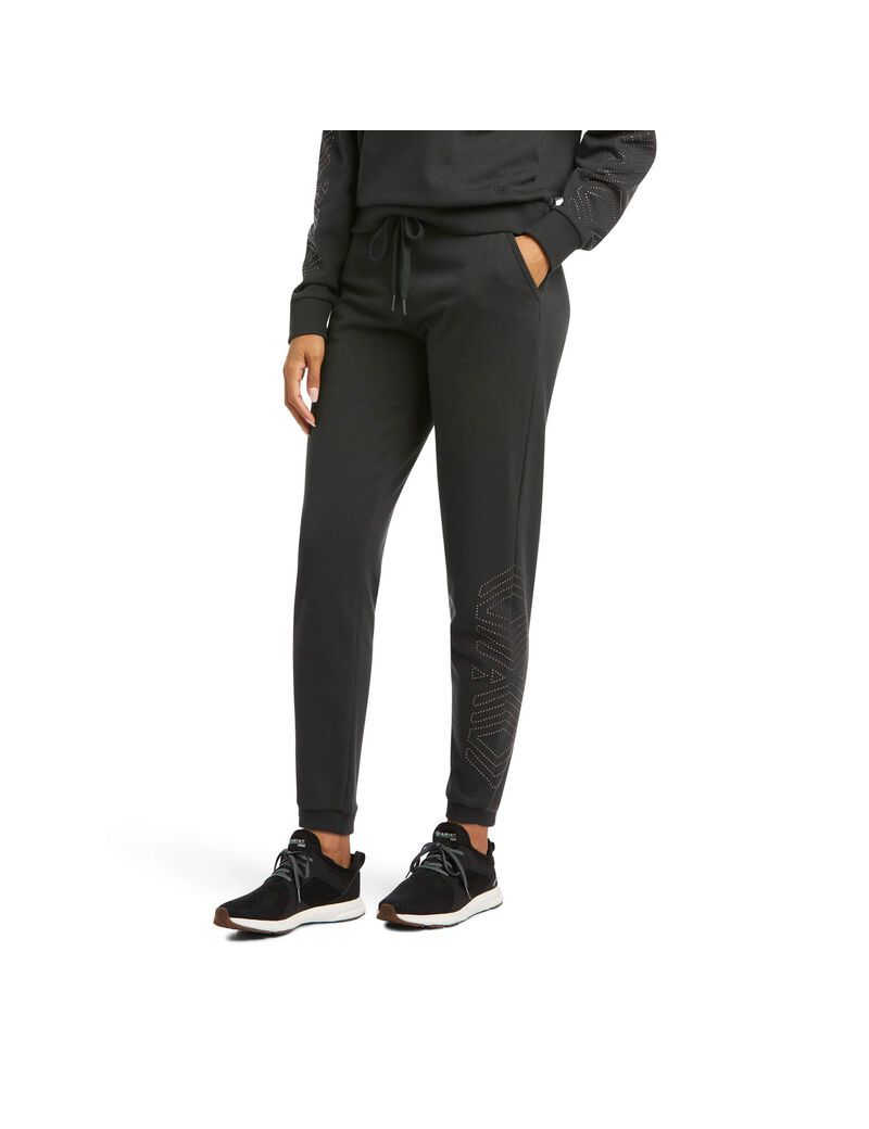 Pantalon Ariat Spark Sweatpants Noir Femme | RRO-03305195