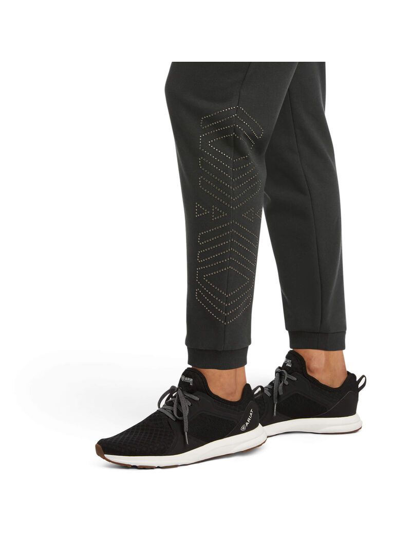 Pantalon Ariat Spark Sweatpants Noir Femme | RRO-03305195