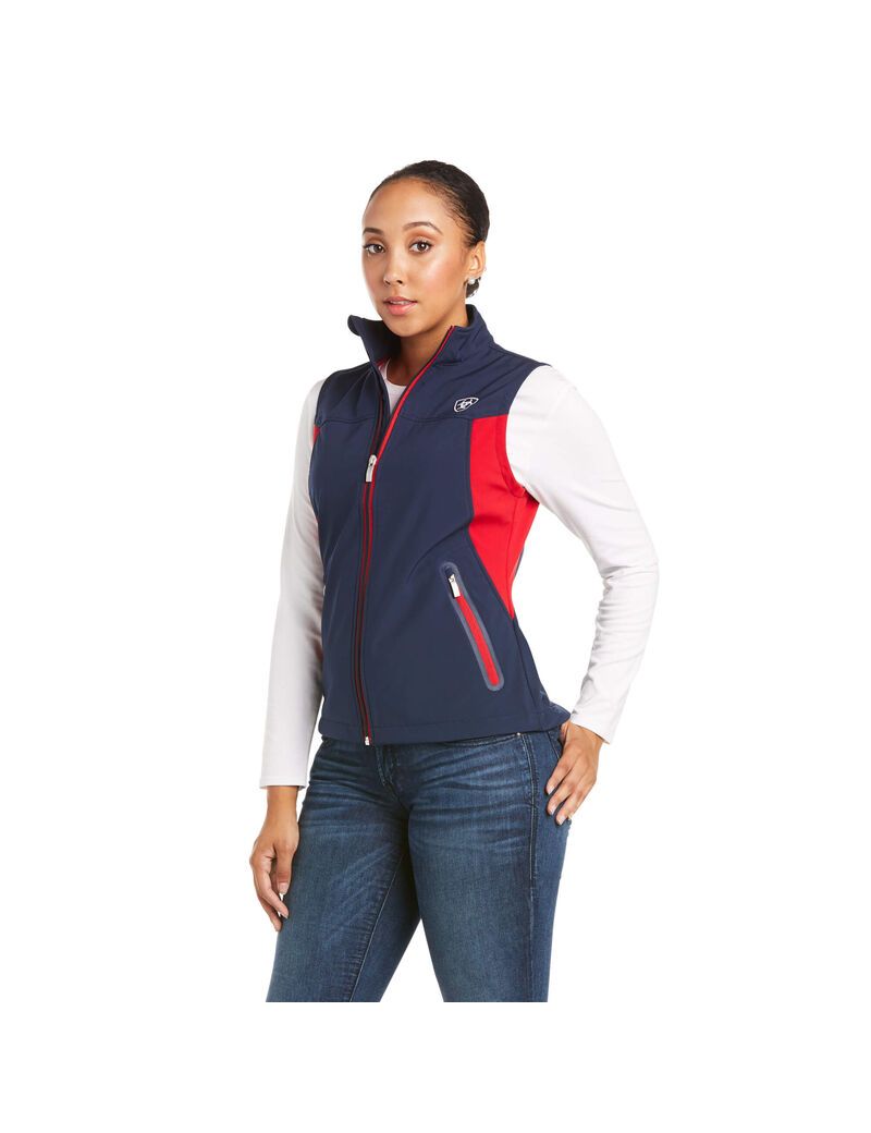 Gilet Ariat New Team Softshell Bleu Marine Femme | VII-10413452