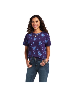 Hauts Ariat Bluegrass Tee Multicolore Femme | NLH-39607441