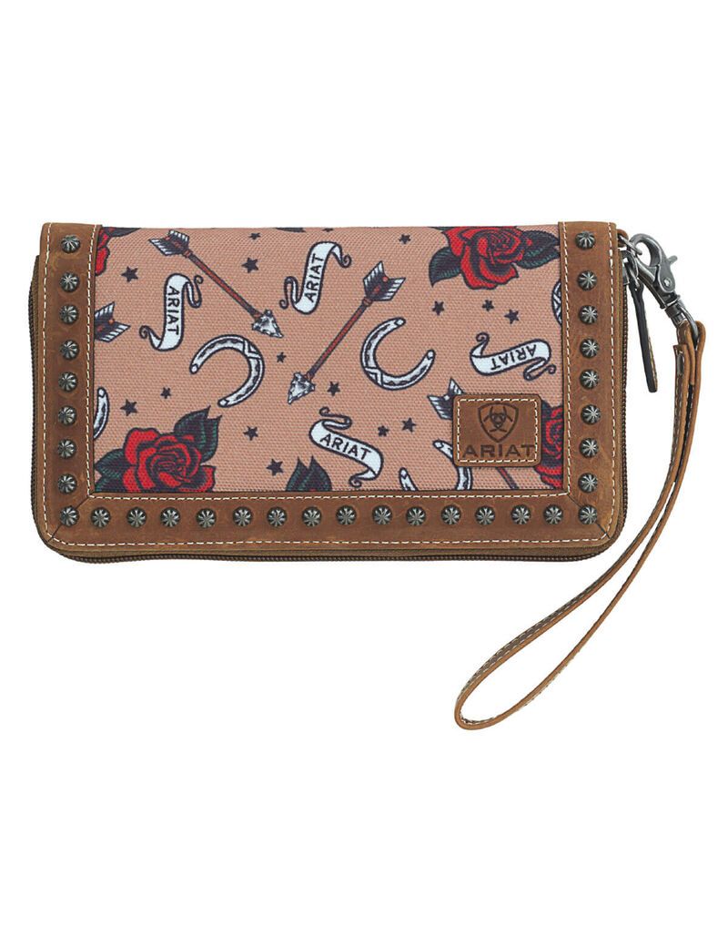 Portefeuilles Ariat Cruiser clutch Marron Femme | JUG-05054785