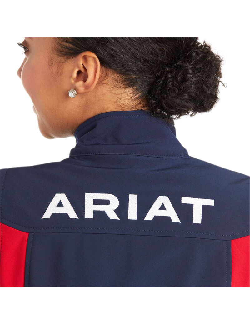 Gilet Ariat New Team Softshell Bleu Marine Femme | VII-10413452