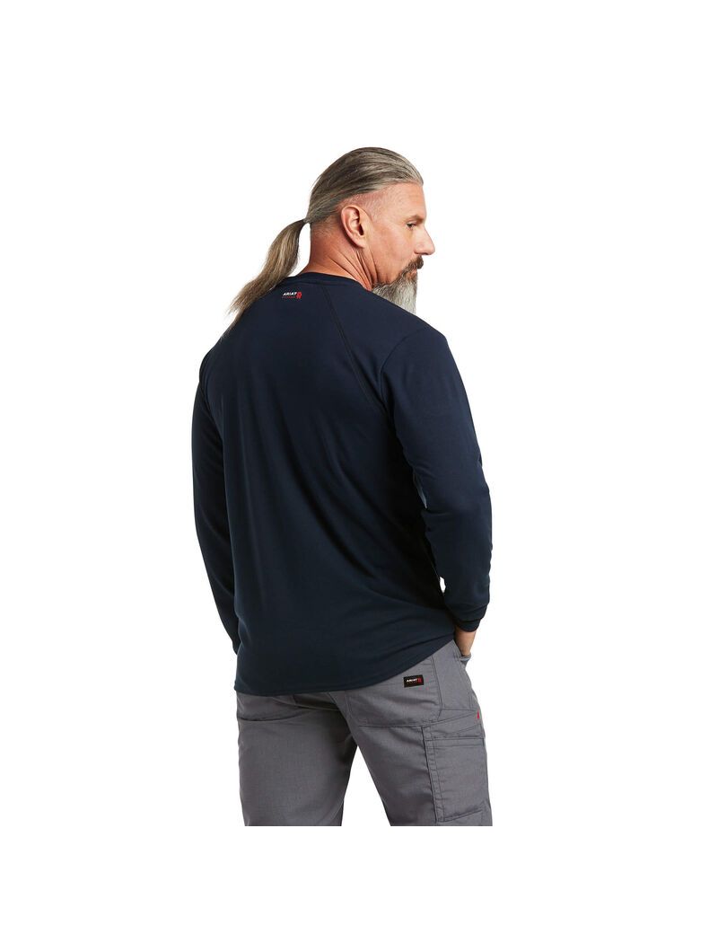 Chemises Ariat FR Max Protect Inherent Bleu Marine Homme | PPP-75368040