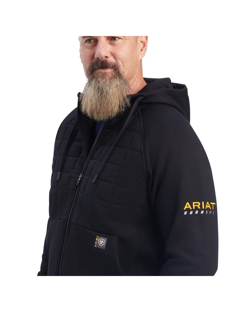 Vêtements De Travail Ariat Rebar Regulator Full Zip Hoodie Noir Homme | LWX-35128809