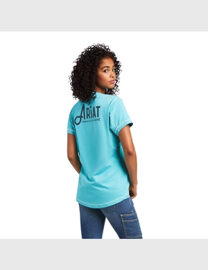 Vêtements De Travail Ariat Rebar Workman Graphique Logo T Shirts Multicolore Femme | SGD-91980381