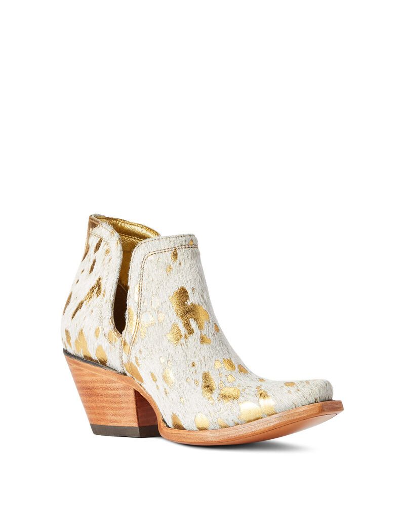 Bottines Ariat Dixon Haircalf Western Blanche Metal Femme | EHQ-95893607