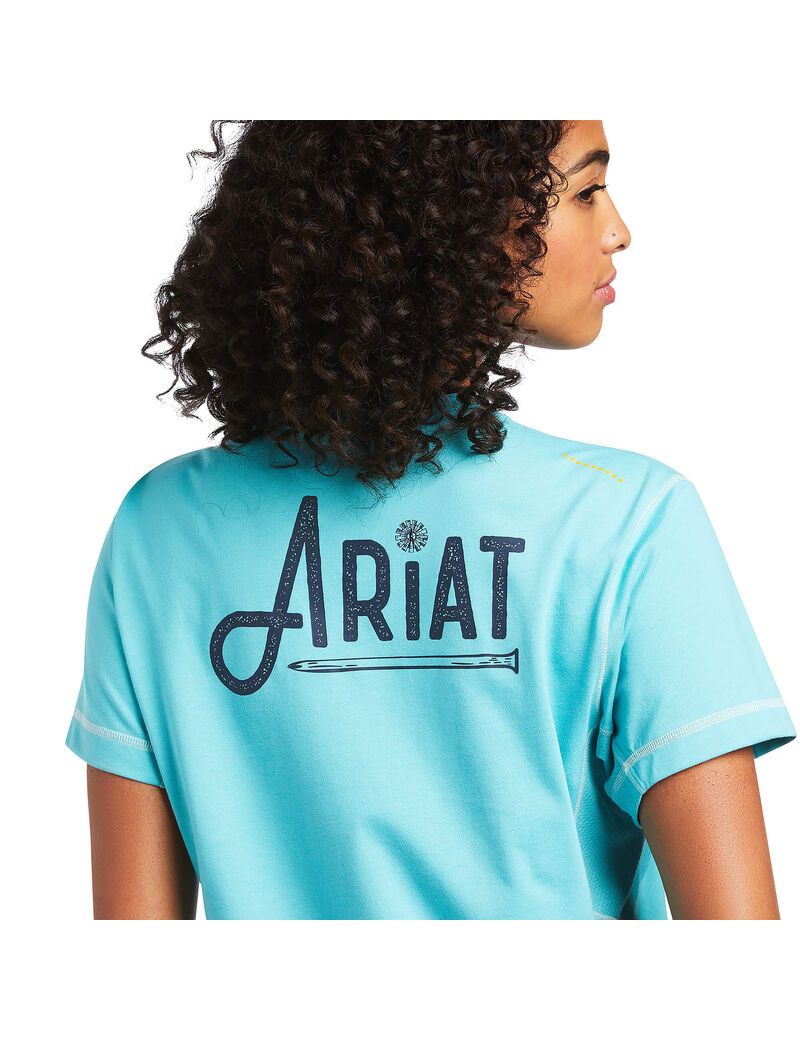 Vêtements De Travail Ariat Rebar Workman Graphique Logo T Shirts Multicolore Femme | SGD-91980381