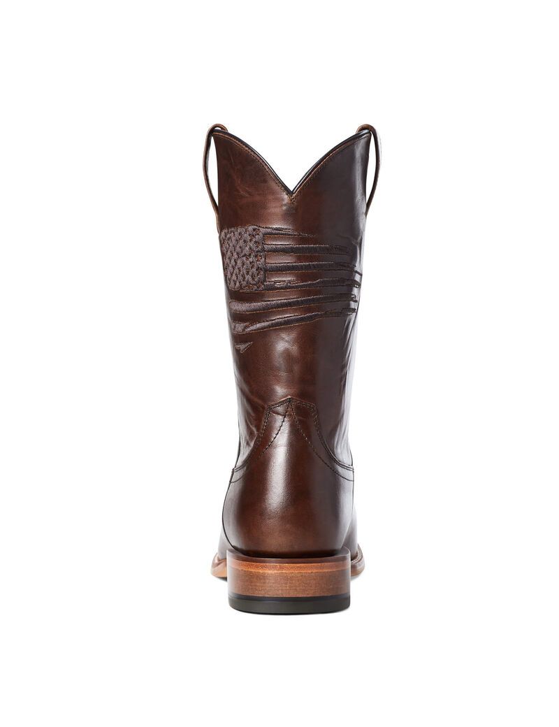 Bottes Western Ariat Circuit Patriot Square Embout Marron Homme | LPA-83616694