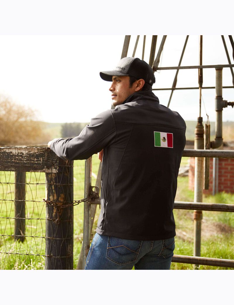 Vestes Ariat New Team Softshell MEXICO Noir Homme | LCU-00712786