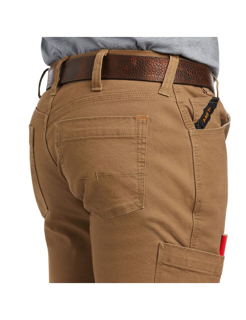 Pantalon Ariat Rebar M7 DuraStretch Made Tough Droit Kaki Homme | HHD-22744194