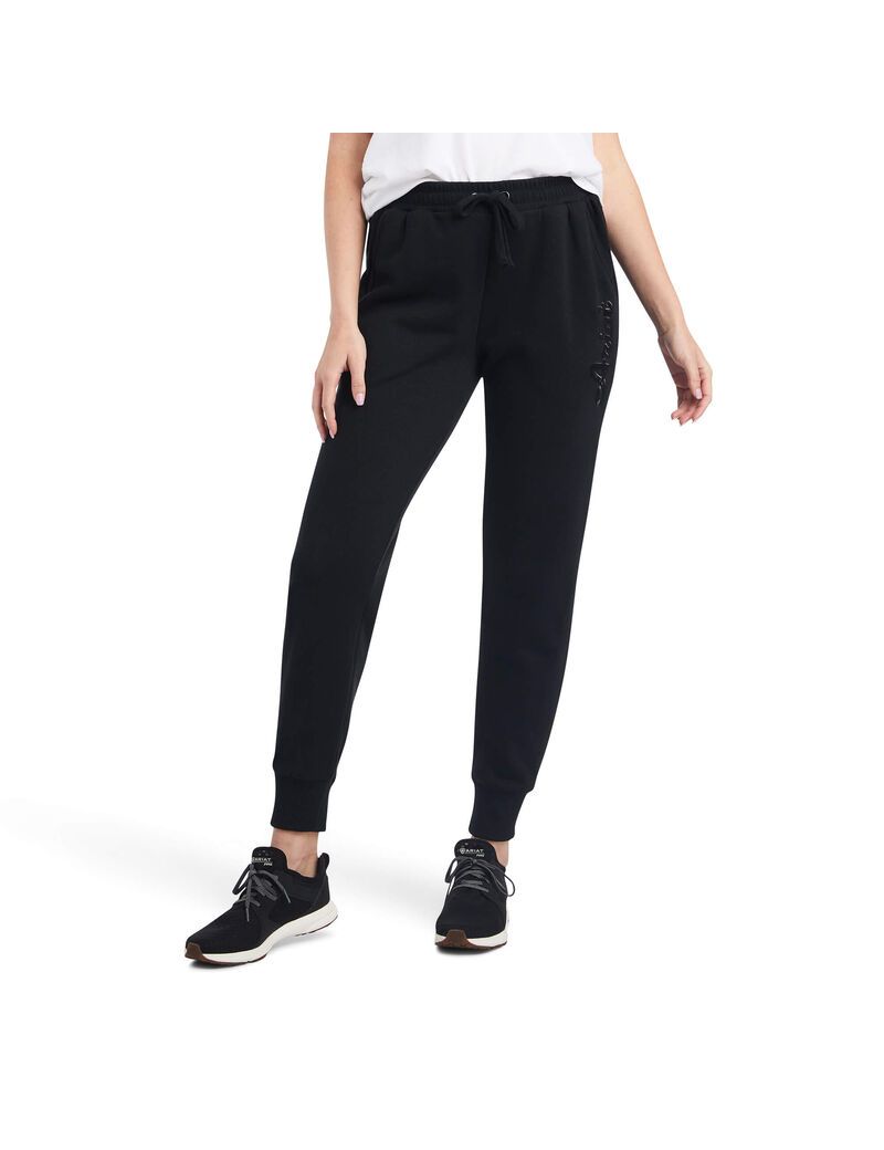 Pantalon Ariat Real Jogger Sweatpants Noir Femme | AVO-03788373