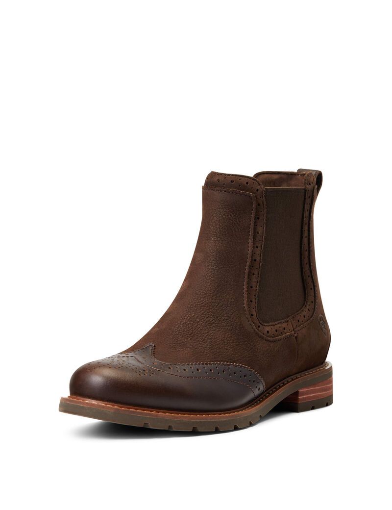 Bottes Imperméables Ariat Wexford Brogue Imperméables Chocolat Marron Femme | GQP-25706080