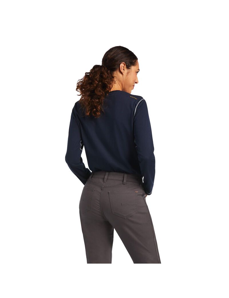 Vêtements De Travail Ariat Rebar DuraStretch Made Tough Double Front Pants Grise Femme | BNU-79761551