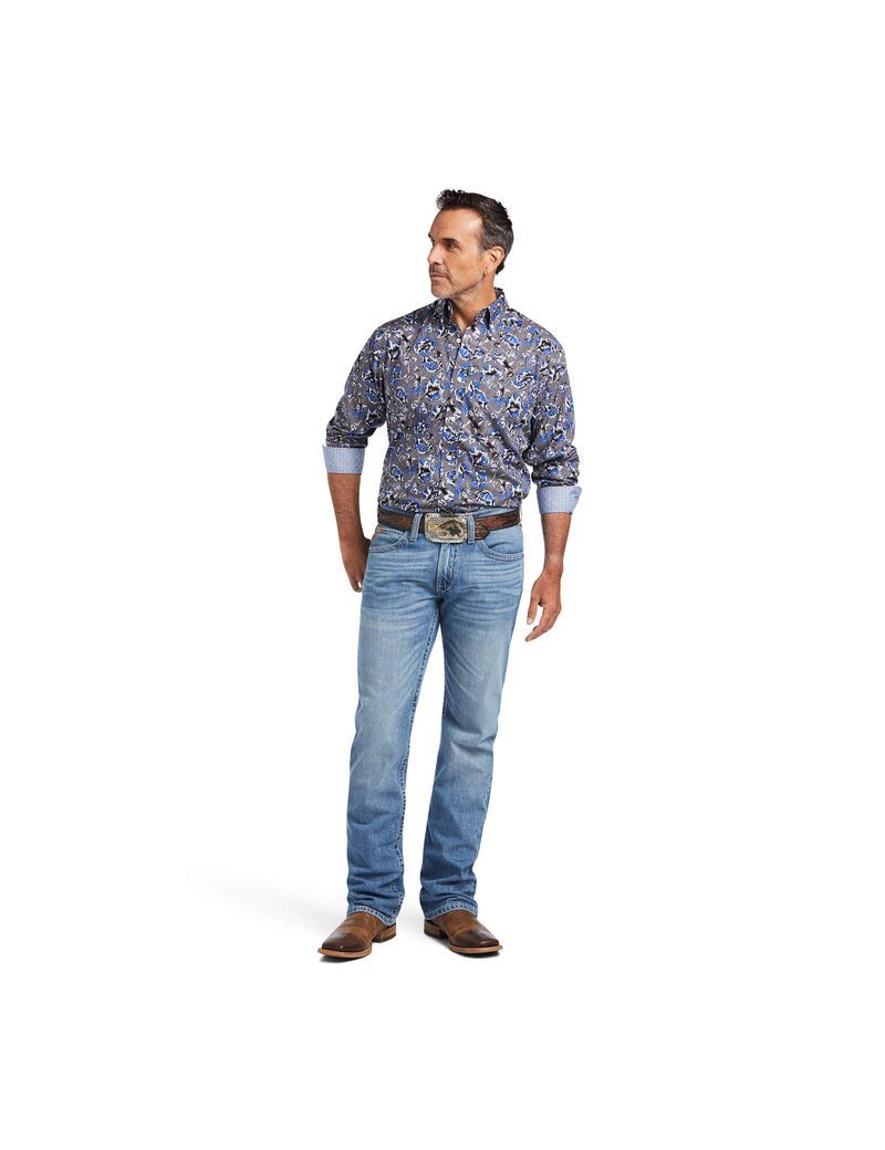 Chemises De Costume Ariat Wrinkle Free Cormac Classiche Fit Multicolore Homme | KKI-75199355