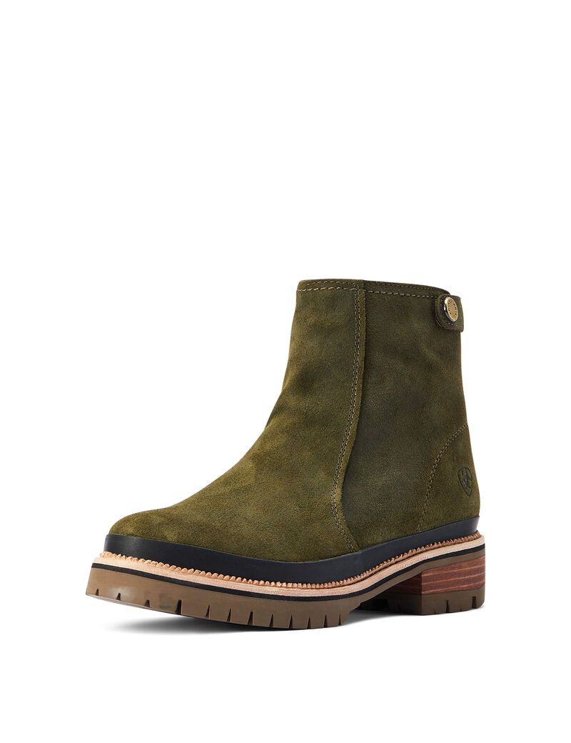 Bottines Ariat Leighton Imperméables Vert Olive Femme | PHD-11636142