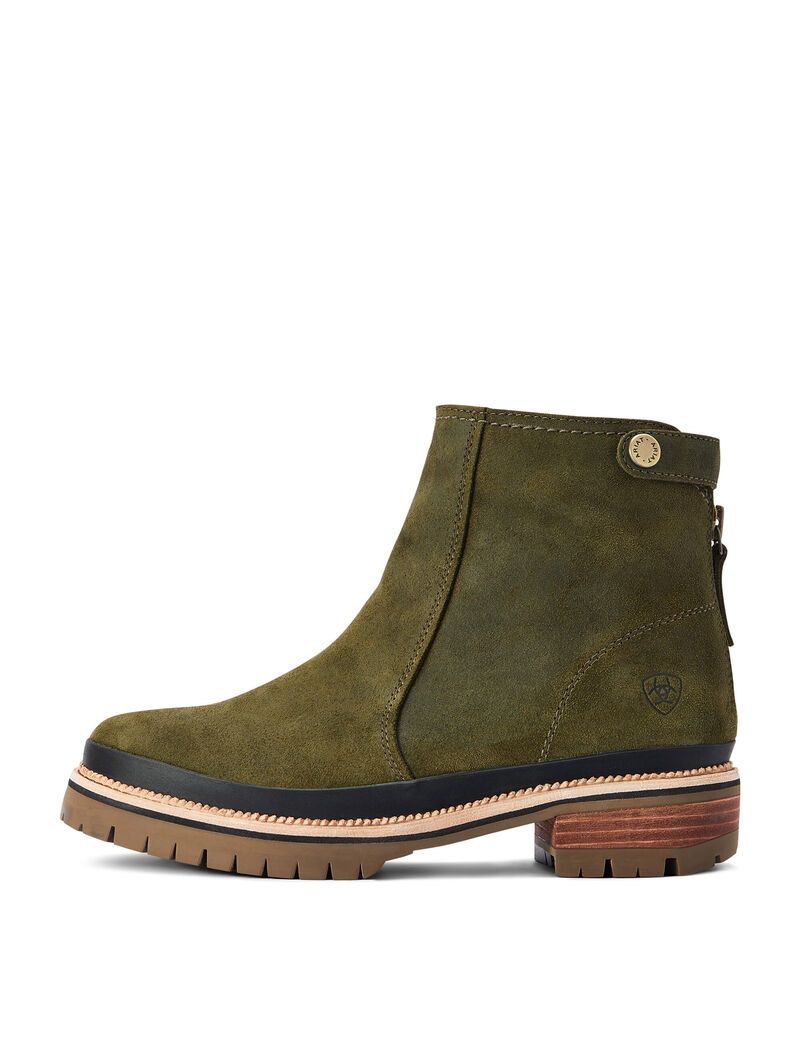 Bottines Ariat Leighton Imperméables Vert Olive Femme | PHD-11636142