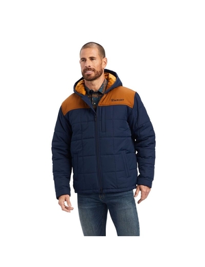 Vestes Ariat Crius Encapuchonné Insulated Bleu Marine Homme | TMD-58920557