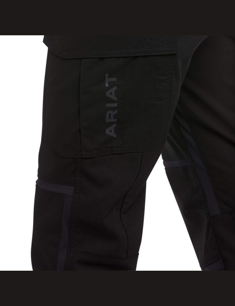 Pantalon Ariat Rebar M5 Droit DuraStretch Ripstop Cargo Droit Noir Homme | XGI-79854656