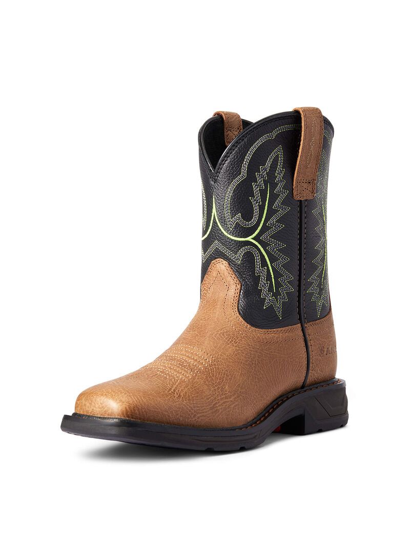 Bottes Western Ariat Workhog Xt Larges Square Embout Multicolore Enfant | WCN-49793736