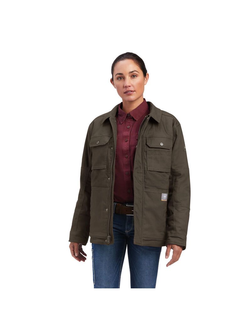 Vêtements De Travail Ariat Rebar DuraCanvas Sherpa-Doublée Coats Multicolore Femme | WIN-86967705