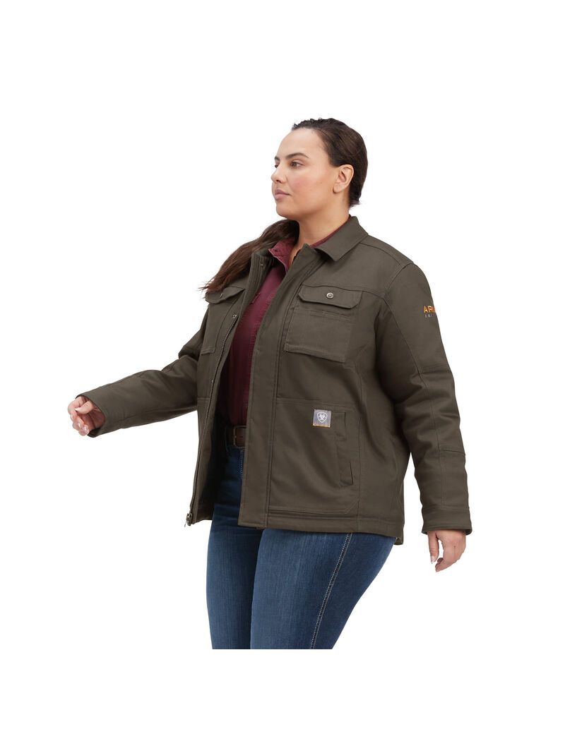 Vêtements De Travail Ariat Rebar DuraCanvas Sherpa-Doublée Coats Multicolore Femme | WIN-86967705