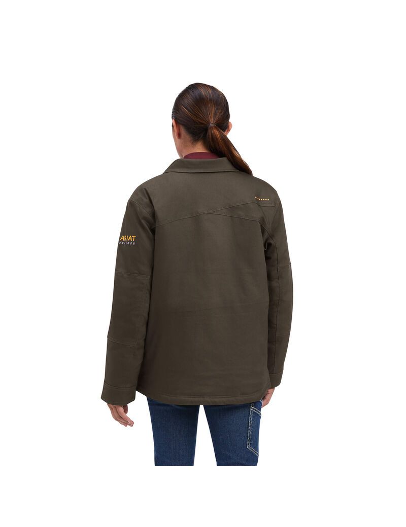 Vêtements De Travail Ariat Rebar DuraCanvas Sherpa-Doublée Coats Multicolore Femme | WIN-86967705