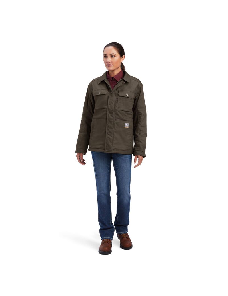 Vêtements De Travail Ariat Rebar DuraCanvas Sherpa-Doublée Coats Multicolore Femme | WIN-86967705