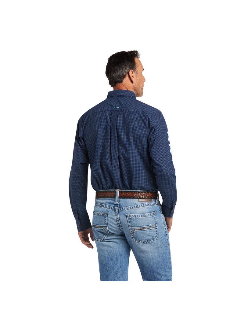 Chemises De Costume Ariat Pro Series Team Sully Classiche Fit Bleu Marine Homme | DGR-73772212