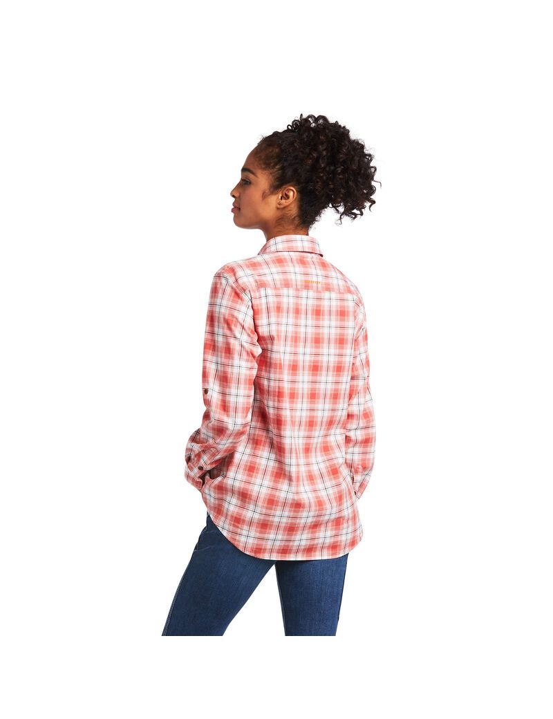 Vêtements De Travail Ariat Rebar Made Tough DuraStretch Travail Shirts Multicolore Femme | YHI-02035210