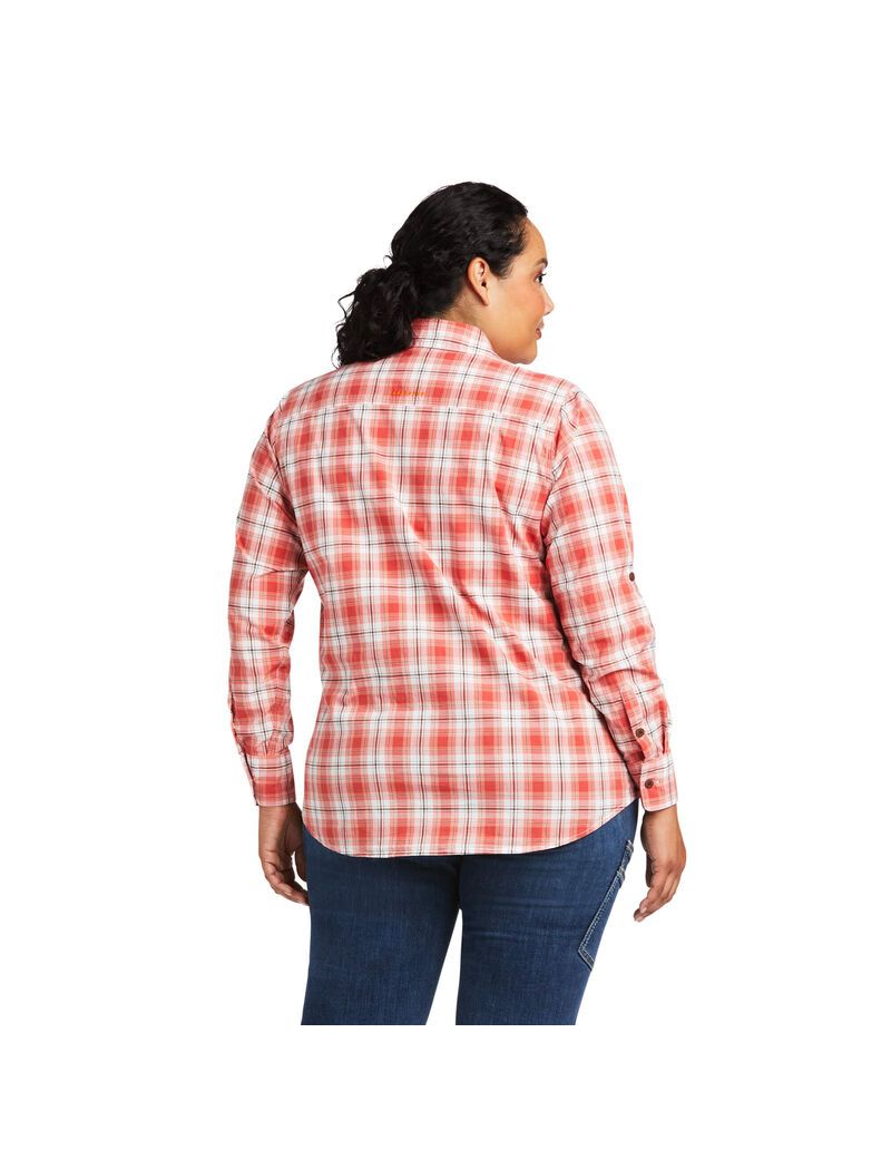 Vêtements De Travail Ariat Rebar Made Tough DuraStretch Travail Shirts Multicolore Femme | YHI-02035210