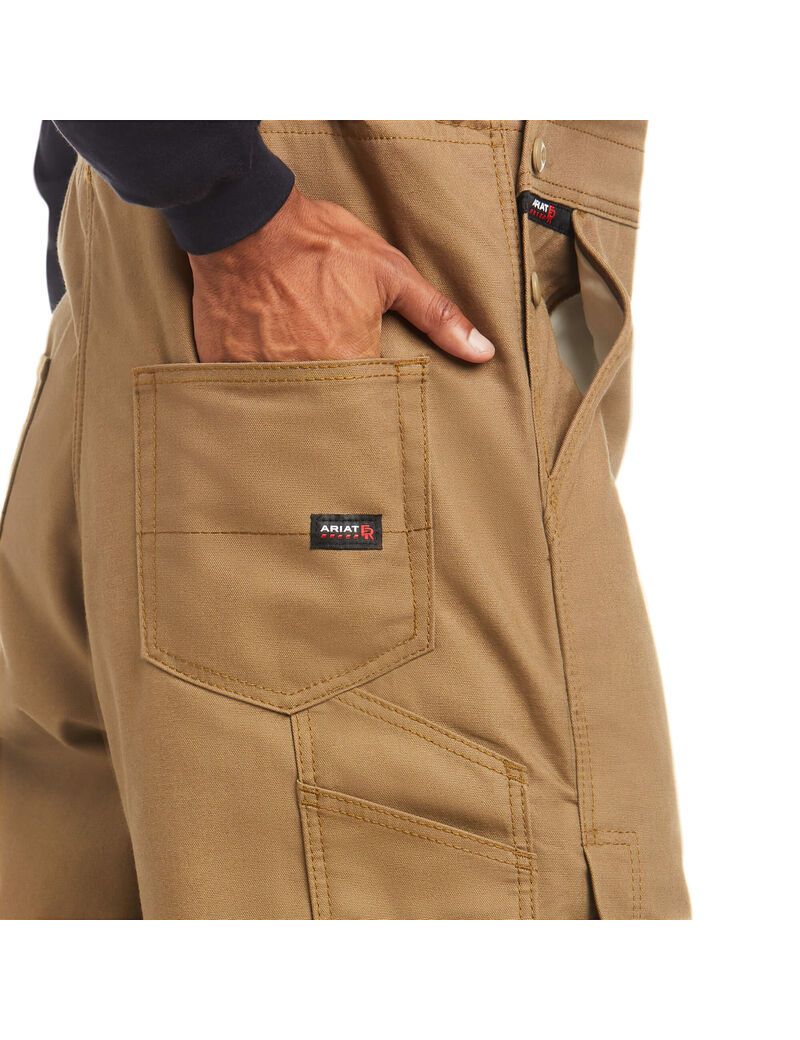 Pantalon Bib Ariat FR Insulated 2.0 Kaki Homme | OOY-63763313