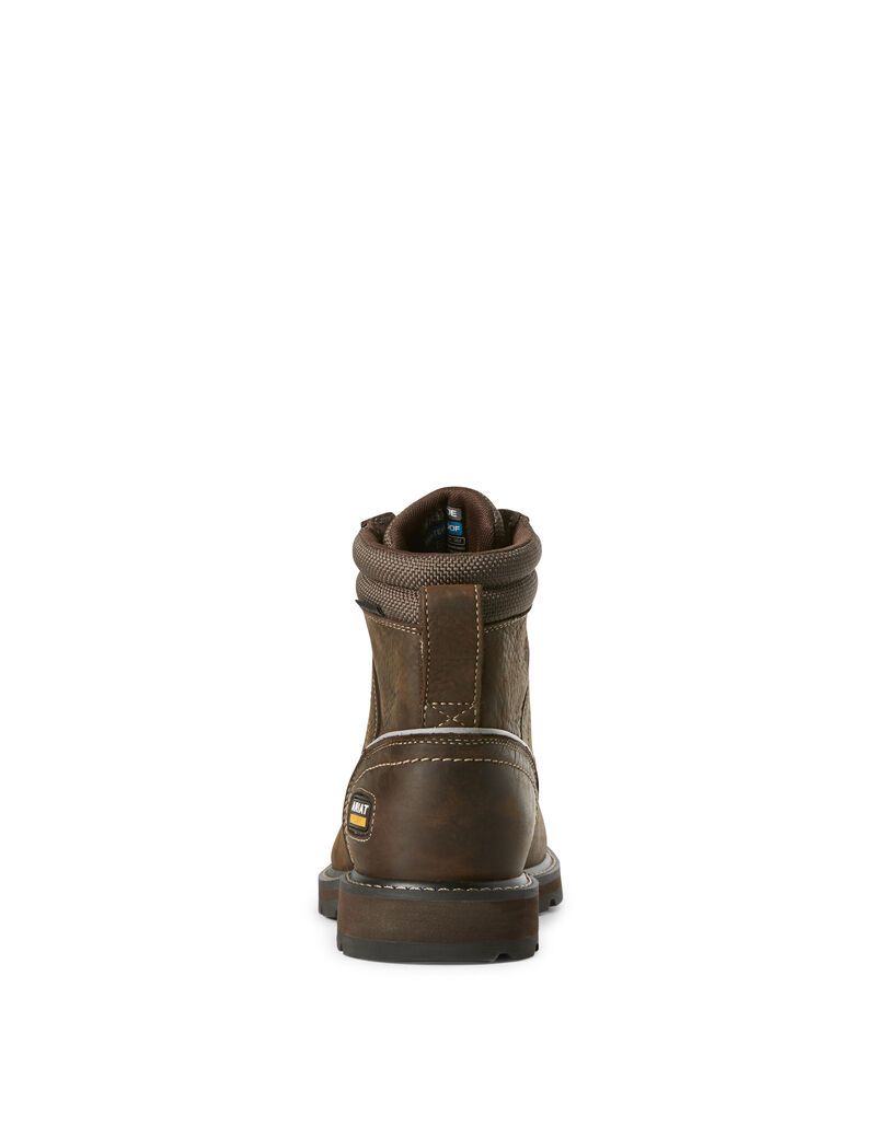 Bottes Imperméables Ariat Groundbreaker 6' II Steel Embout Travail Marron Foncé Homme | BSI-80826864