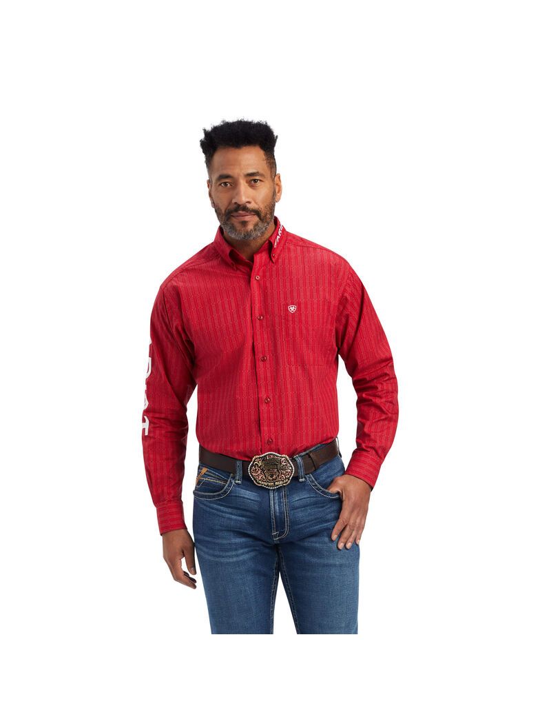 Chemises De Costume Ariat Team Maximus Classiche Fit Rouge Homme | WHB-40548676