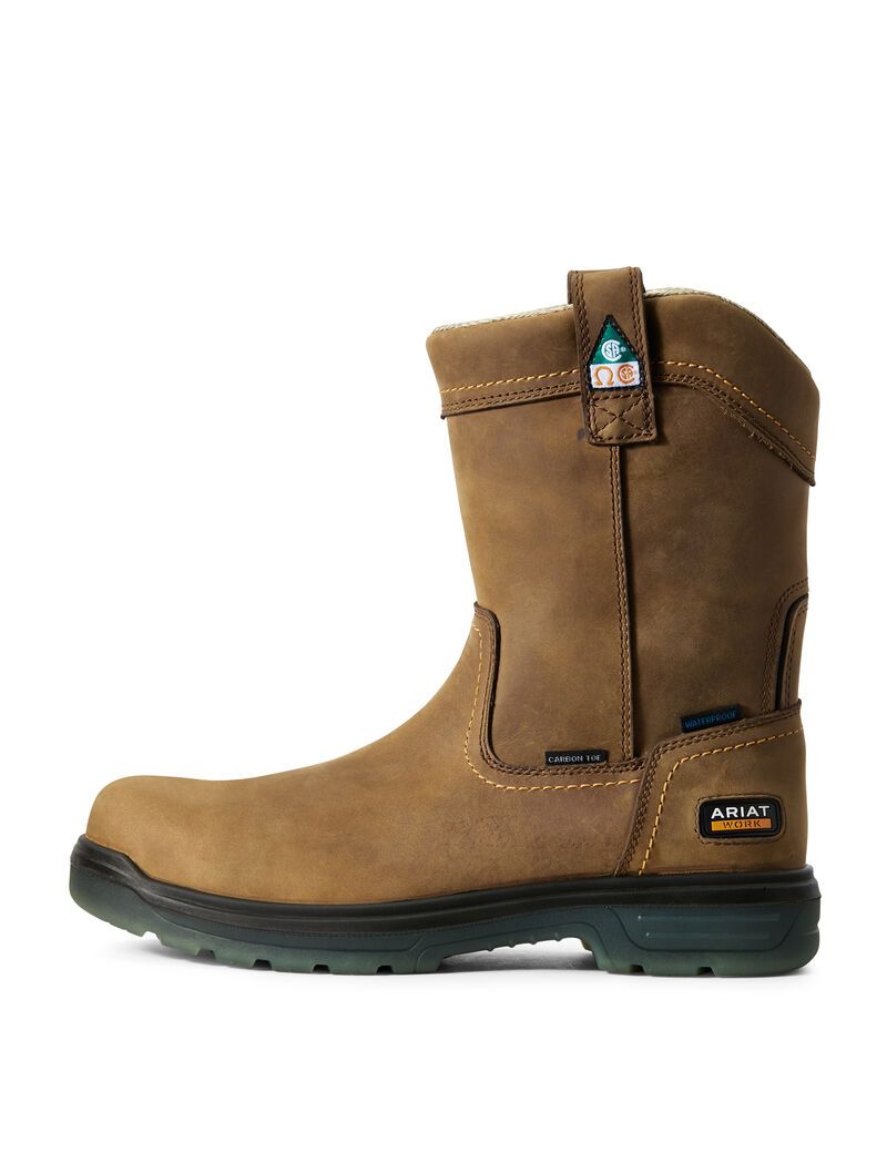 Bottes de Travail Ariat Turbo Pull-On CSA Imperméables Carbon Embout Multicolore Homme | TGD-83762549