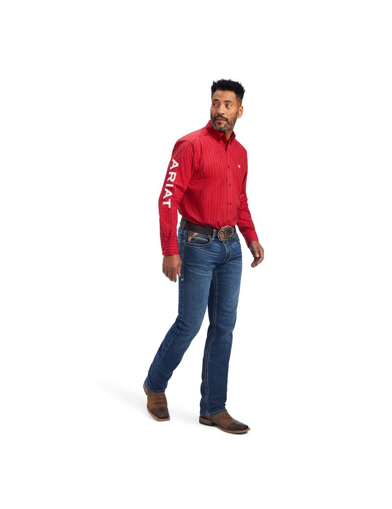 Chemises De Costume Ariat Team Maximus Classiche Fit Rouge Homme | WHB-40548676