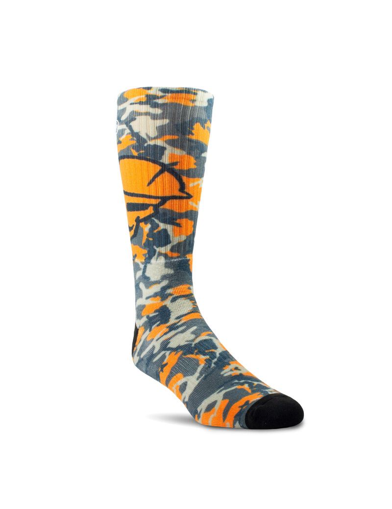 Chaussettes Ariat Roughneck Graphique Crew Travail 2PCS Orange Femme | LER-56838729