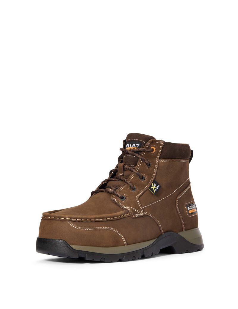 Bottes de Travail Ariat Edge LTE Chukka MetGuard Composite Embout Marron Foncé Homme | ZPQ-91070295